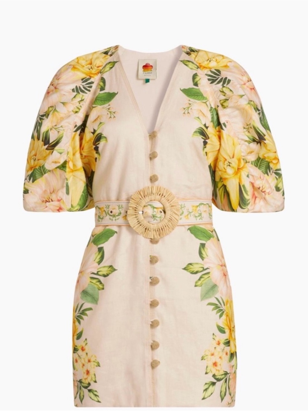 Farm Rio Garden Cascade Sand Minidress - NWT